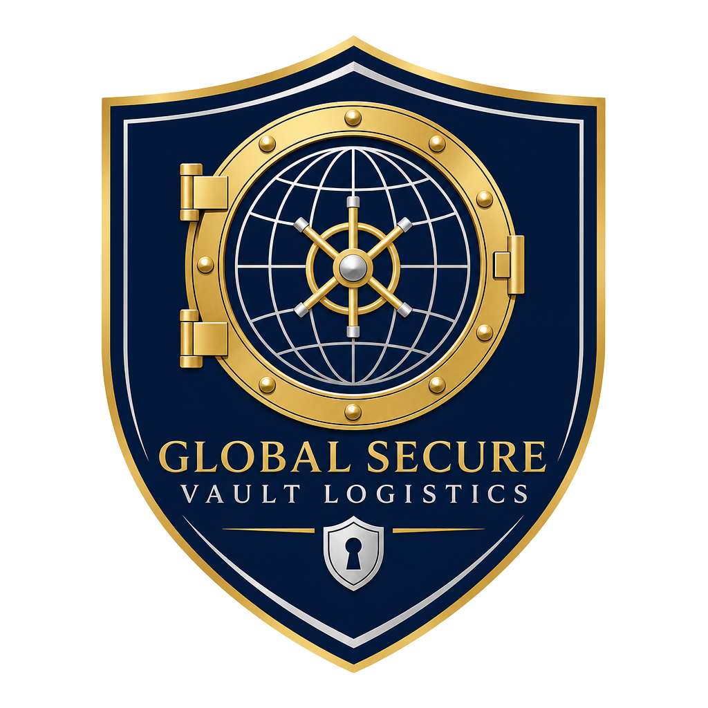 Global Secure Vault Logistics shield logo